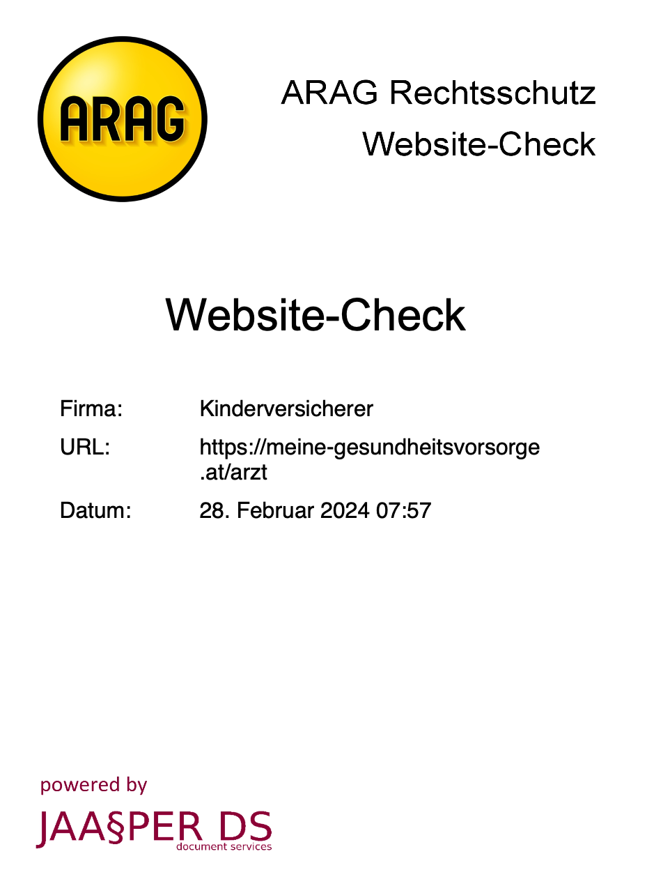 ARAG Websitecheck